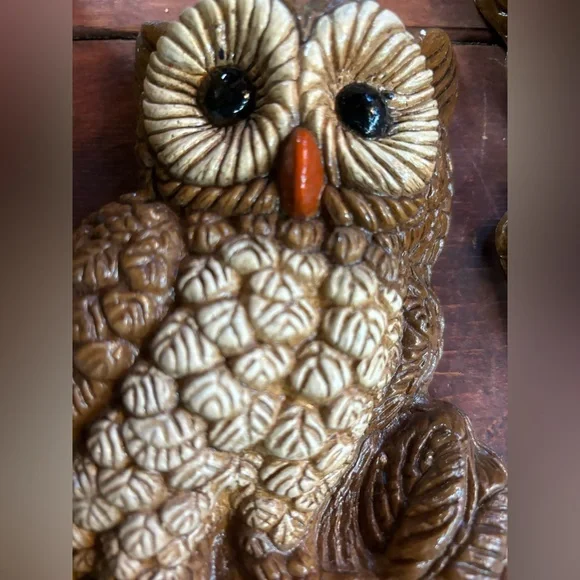 🦉 Vintage 1970s MCM Homco Foam Owls Set of Two - Picture 4 of 5